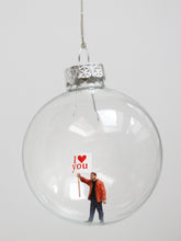 Load image into Gallery viewer, Glass Christmas Baubles With Miniature Figures