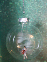 Load image into Gallery viewer, Glass Christmas Baubles With Miniature Figures