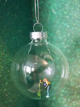 Load image into Gallery viewer, Glass Christmas Baubles With Miniature Figures