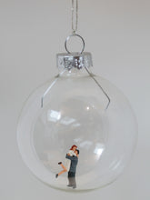Load image into Gallery viewer, Glass Christmas Baubles With Miniature Figures