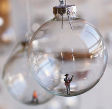 Load image into Gallery viewer, New! Miniature Figure Glass Bauble Ornament